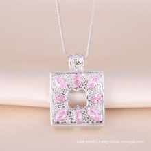 Fashion latest big square pendant design 18k gold pendant